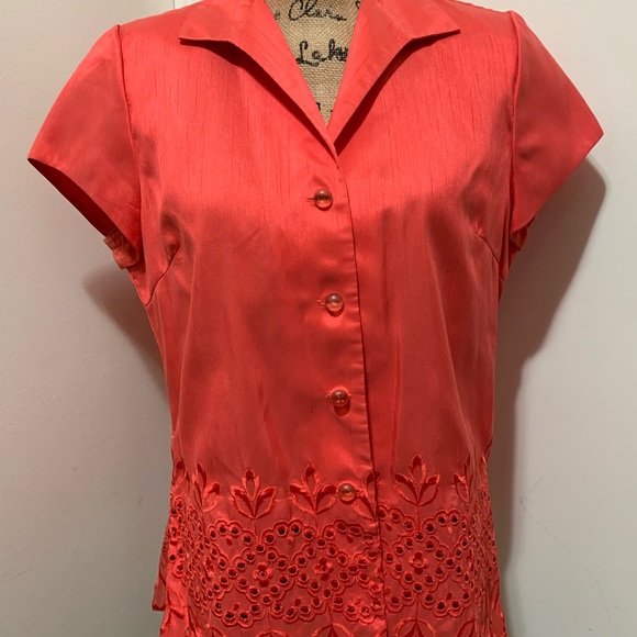 Danny & Nicole 2-Piece Coral Spring Pants Blazer - Picture 2 of 8